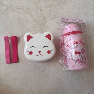 Hello Kitty Pink and White Lunch Set
